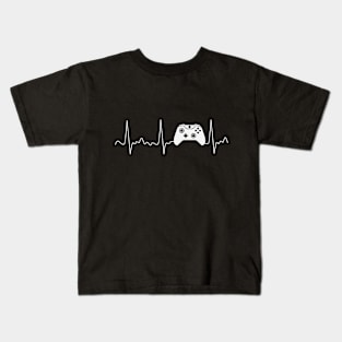 Gamer Heartbeat Video Game Lover Gaming Kids T-Shirt